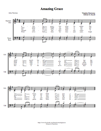 Amazing Grace - Learn How to Sing Harmony Music Interactive